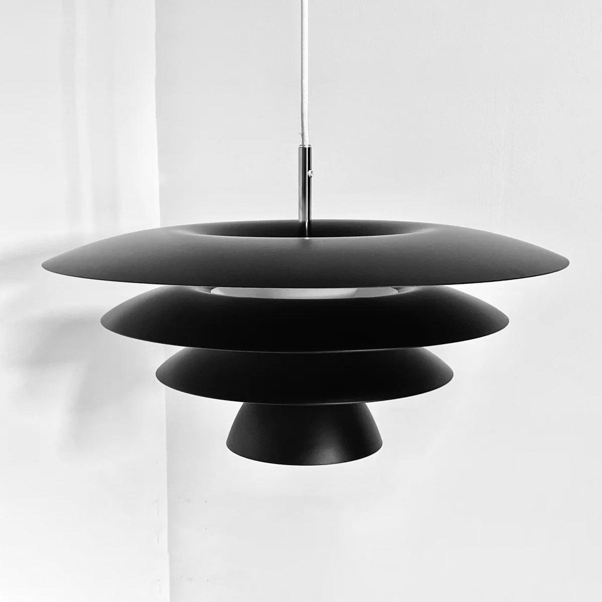 Modern Metal Geometric Pendant Light with Chrome Accents and Soft Diffusion