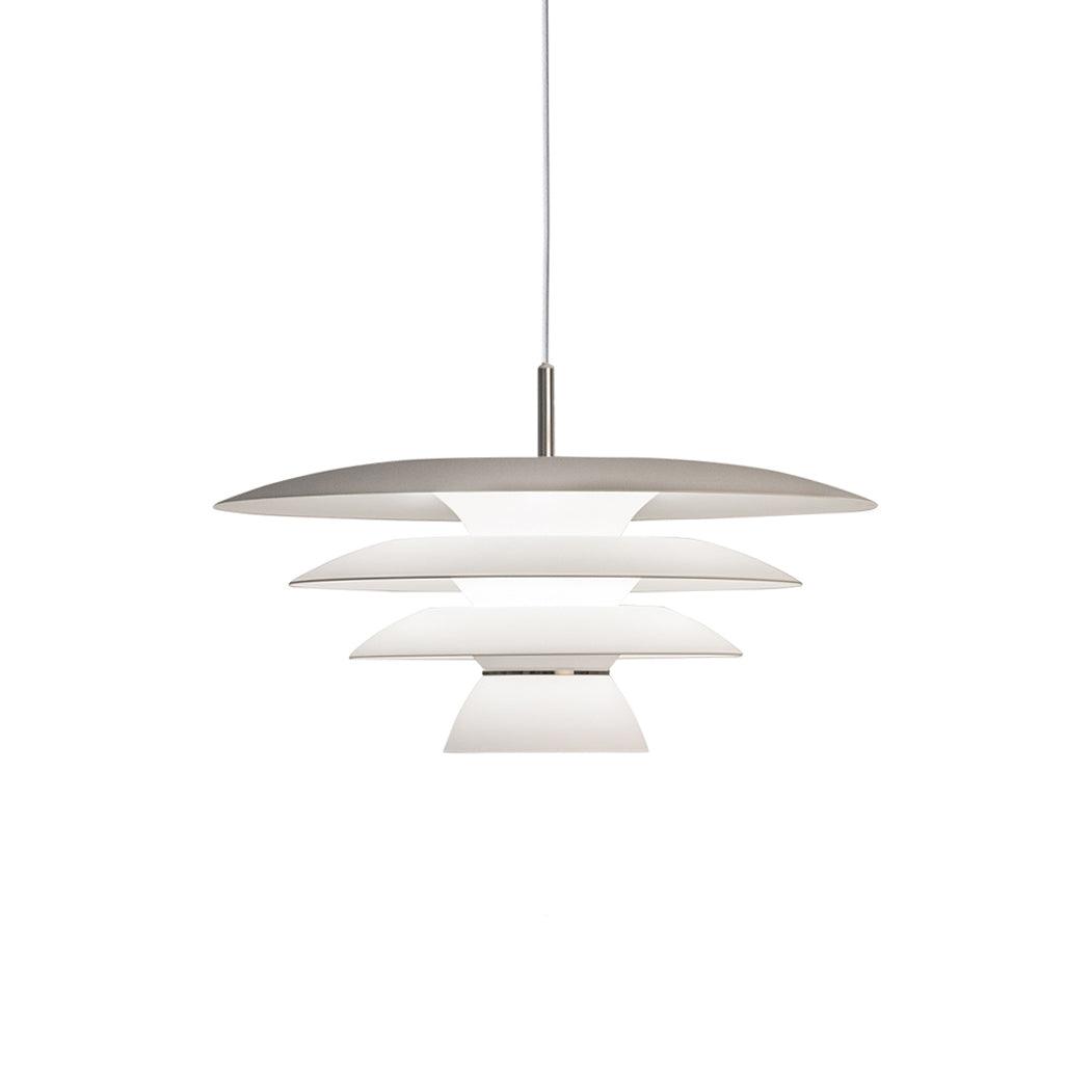 Modern Metal Geometric Pendant Light with Chrome Accents and Soft Diffusion