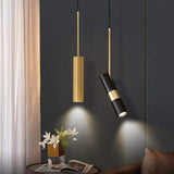 Modern Metal LED Pendant Light Adjustable Spotlight Nordic Cylindrical Ceiling Hanging Lamp