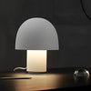 Modern Metal Mushroom Table Lamp with Frosted Dome Shade for Nordic Bedside Lighting
