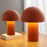Modern Metal Mushroom Table Lamp with Frosted Dome Shade for Nordic Bedside Lighting