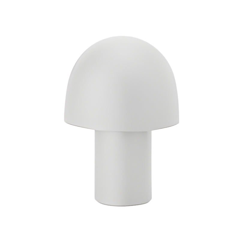 Modern Metal Mushroom Table Lamp with Frosted Dome Shade for Nordic Bedside Lighting