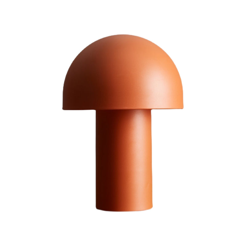 Modern Metal Mushroom Table Lamp with Frosted Dome Shade for Nordic Bedside Lighting