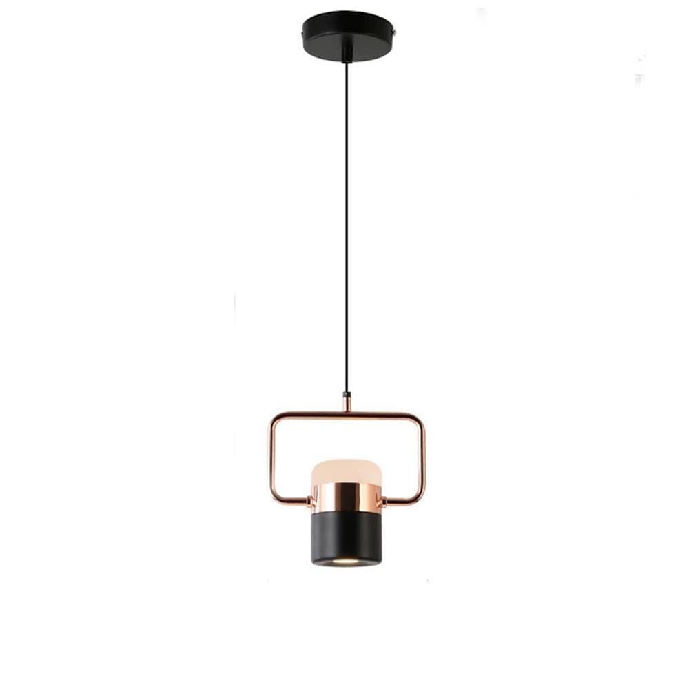 Modern Microphone Style Metal LED Pendant Light for Industrial Home Decor Integrated 10W Downlight