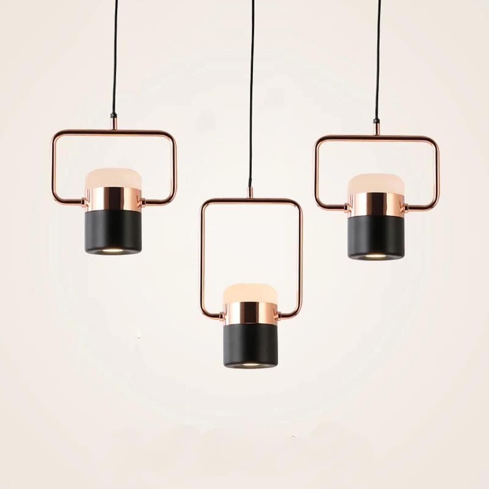 Modern Microphone Style Metal LED Pendant Light for Industrial Home Decor Integrated 10W Downlight