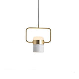 Modern Microphone Style Metal LED Pendant Light for Industrial Home Decor Integrated 10W Downlight