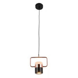 Modern Microphone Style Metal LED Pendant Light for Industrial Home Decor Integrated 10W Downlight