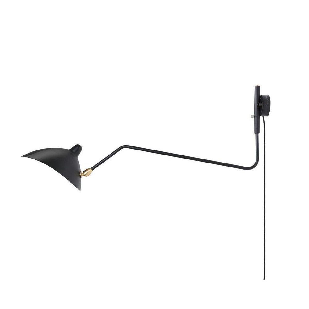 Modern Mid Century Adjustable Articulating Arm Wall Sconce Lighting with Rotating Shade