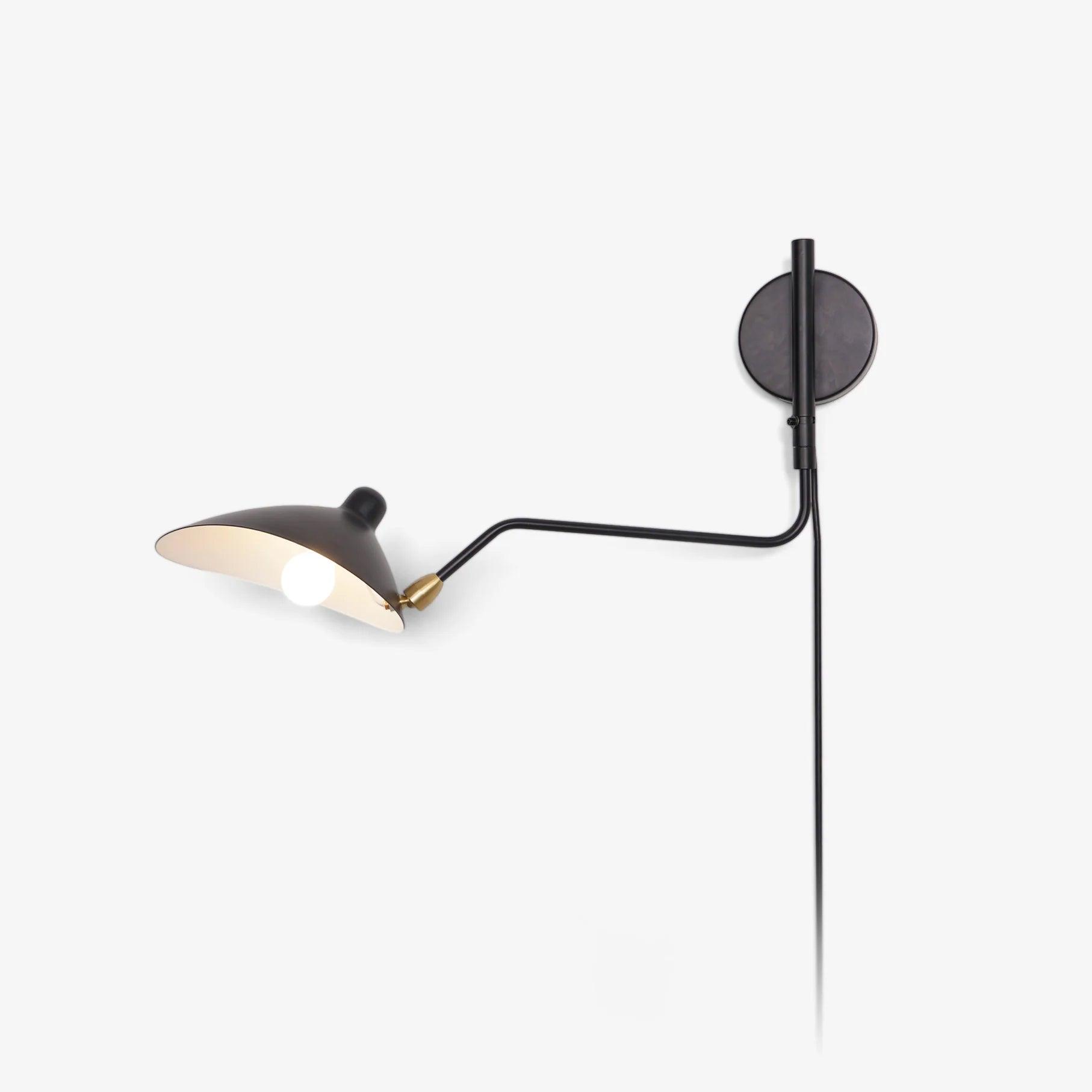 Modern Mid Century Adjustable Articulating Arm Wall Sconce Lighting with Rotating Shade