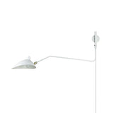 Modern Mid Century Adjustable Articulating Arm Wall Sconce Lighting with Rotating Shade