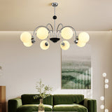 modern-mid-century-glass-globe-chandelier-with-metal-rod-frame-and-white-opal-shades