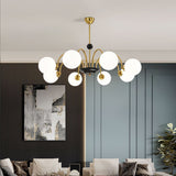 modern-mid-century-glass-globe-chandelier-with-metal-rod-frame-and-white-opal-shades