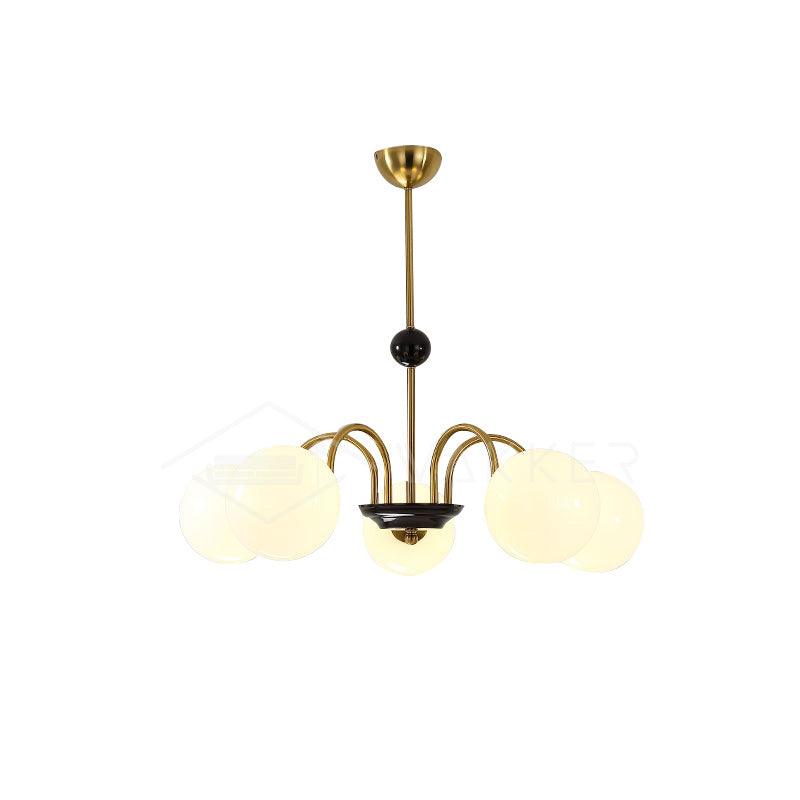 modern-mid-century-glass-globe-chandelier-with-metal-rod-frame-and-white-opal-shades