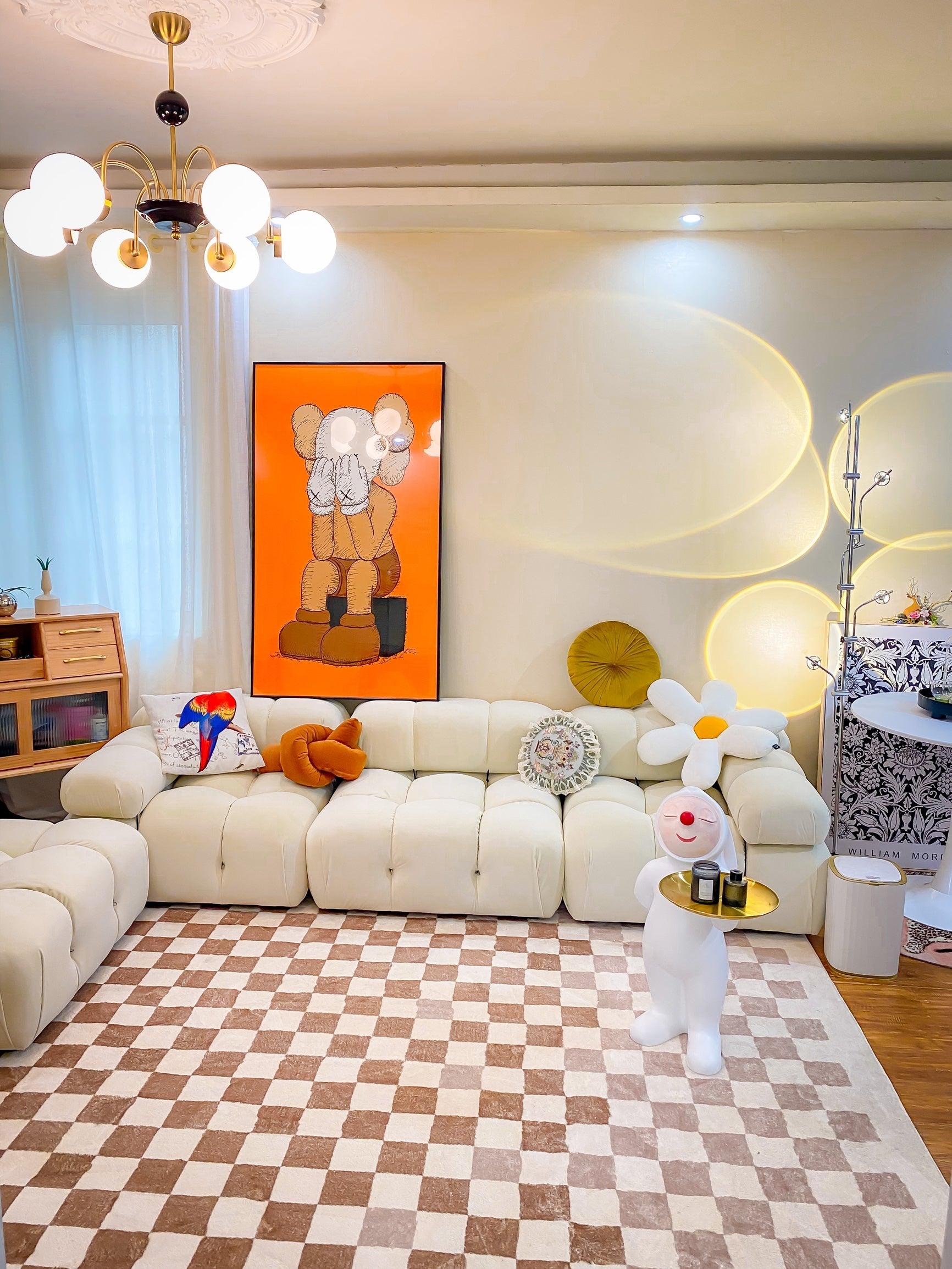 modern-mid-century-glass-globe-chandelier-with-metal-rod-frame-and-white-opal-shades