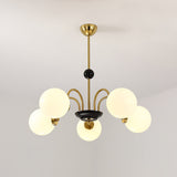 modern-mid-century-glass-globe-chandelier-with-metal-rod-frame-and-white-opal-shades
