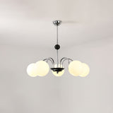 modern-mid-century-glass-globe-chandelier-with-metal-rod-frame-and-white-opal-shades