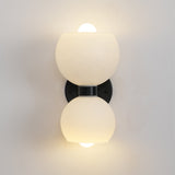 Modern Mid Century Glass Globe Wall Sconce Sculptural Indoor Brass Light Fixture
