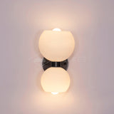 Modern Mid Century Glass Globe Wall Sconce Sculptural Indoor Brass Light Fixture