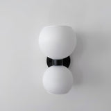 Modern Mid Century Glass Globe Wall Sconce Sculptural Indoor Brass Light Fixture