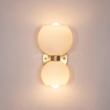 Modern Mid Century Glass Globe Wall Sconce Sculptural Indoor Brass Light Fixture