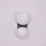 Modern Mid Century Glass Globe Wall Sconce Sculptural Indoor Brass Light Fixture