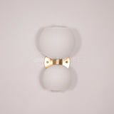 Modern Mid Century Glass Globe Wall Sconce Sculptural Indoor Brass Light Fixture