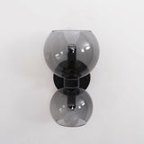 Modern Mid Century Glass Globe Wall Sconce Sculptural Indoor Brass Light Fixture