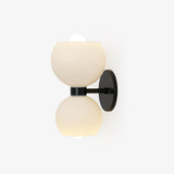 Modern Mid Century Glass Globe Wall Sconce Sculptural Indoor Brass Light Fixture