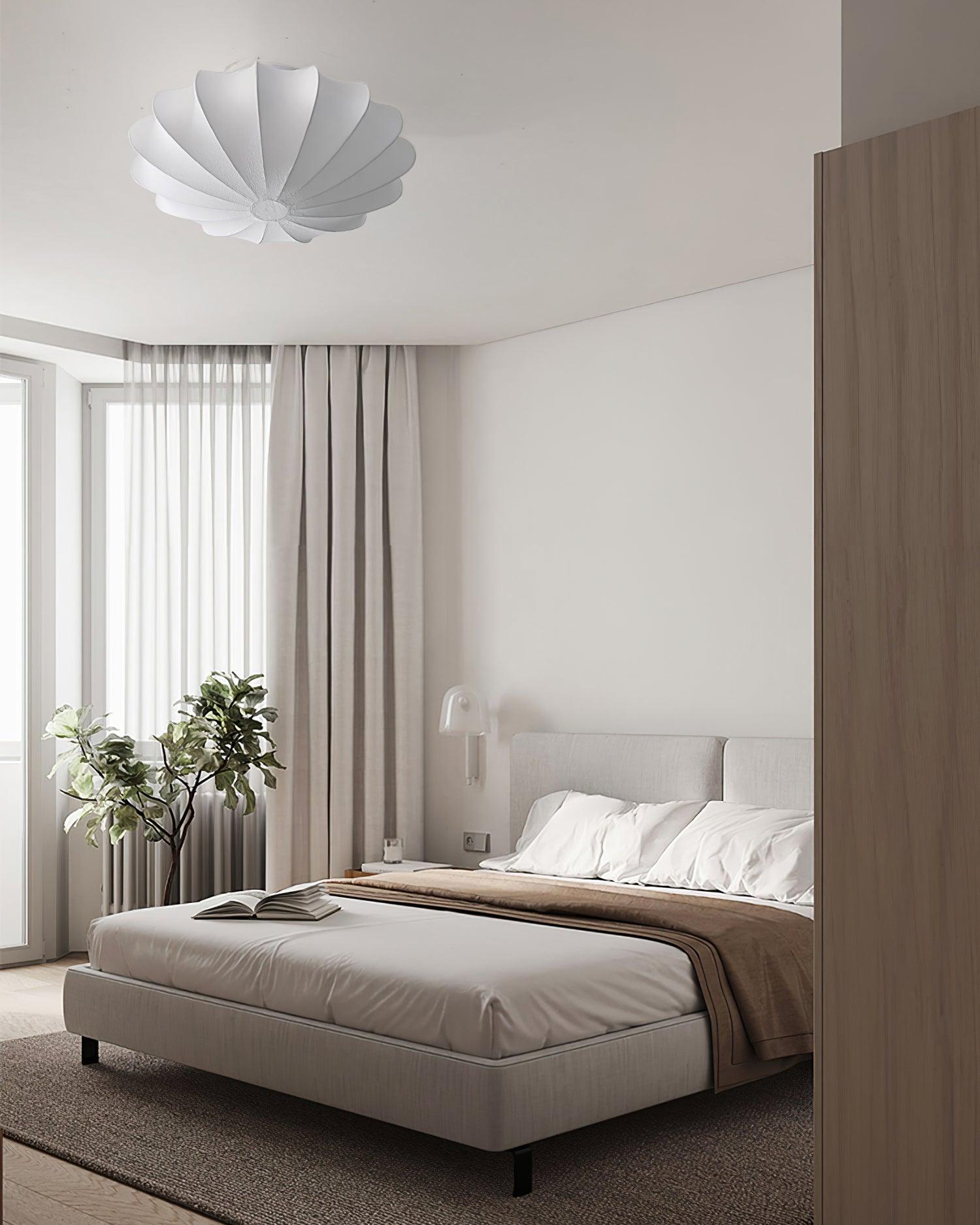 modern-mid-century-style-white-silk-bubble-flush-mount-ceiling-light-fixture