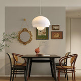 Modern Milk White Layered Glass Pendant Light Art Deco Droplet Ceiling Lamp