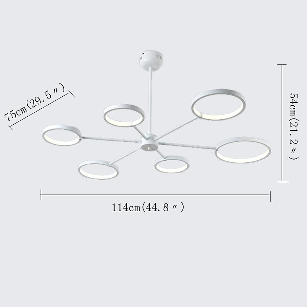 Modern Mini Sputnik LED Chandelier Metal and Silica Gel Flush Mount Ceiling Light for Living Room Bedroom
