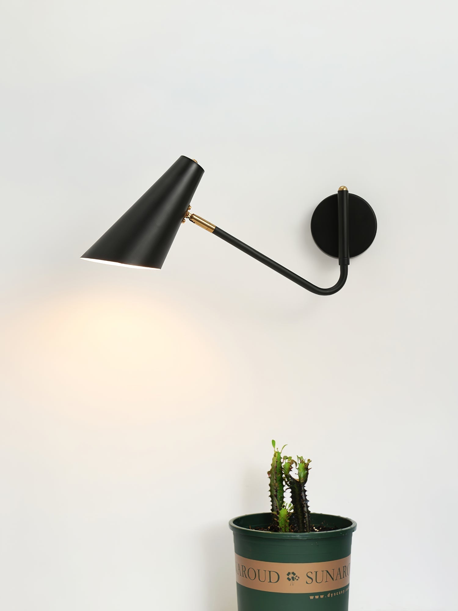 Modern Minimalist Adjustable Arm Wall Sconce with Conical Shade for Indoor Lighting