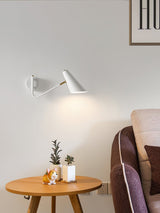 Modern Minimalist Adjustable Arm Wall Sconce with Conical Shade for Indoor Lighting