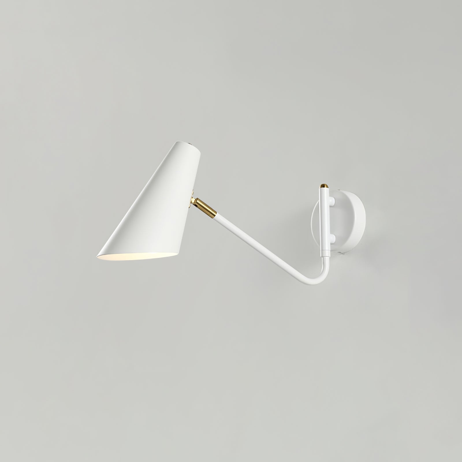 Modern Minimalist Adjustable Arm Wall Sconce with Conical Shade for Indoor Lighting