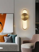 Modern Minimalist Allen LED Wall Sconce in Brass Finish Set of 2