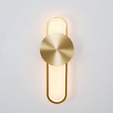 Modern Minimalist Allen LED Wall Sconce in Brass Finish Set of 2