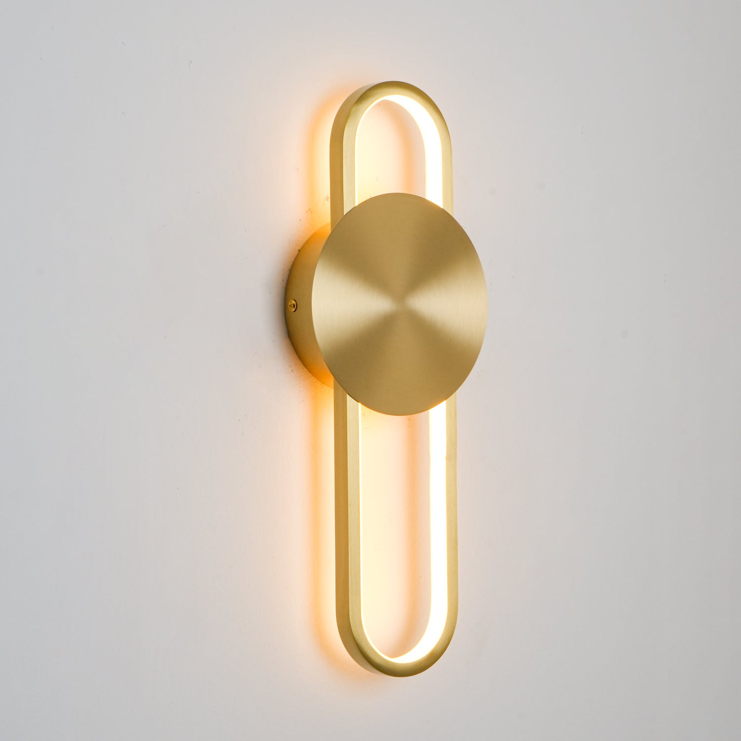 Modern Minimalist Allen LED Wall Sconce in Brass Finish Set of 2