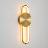 Modern Minimalist Allen LED Wall Sconce in Brass Finish Set of 2