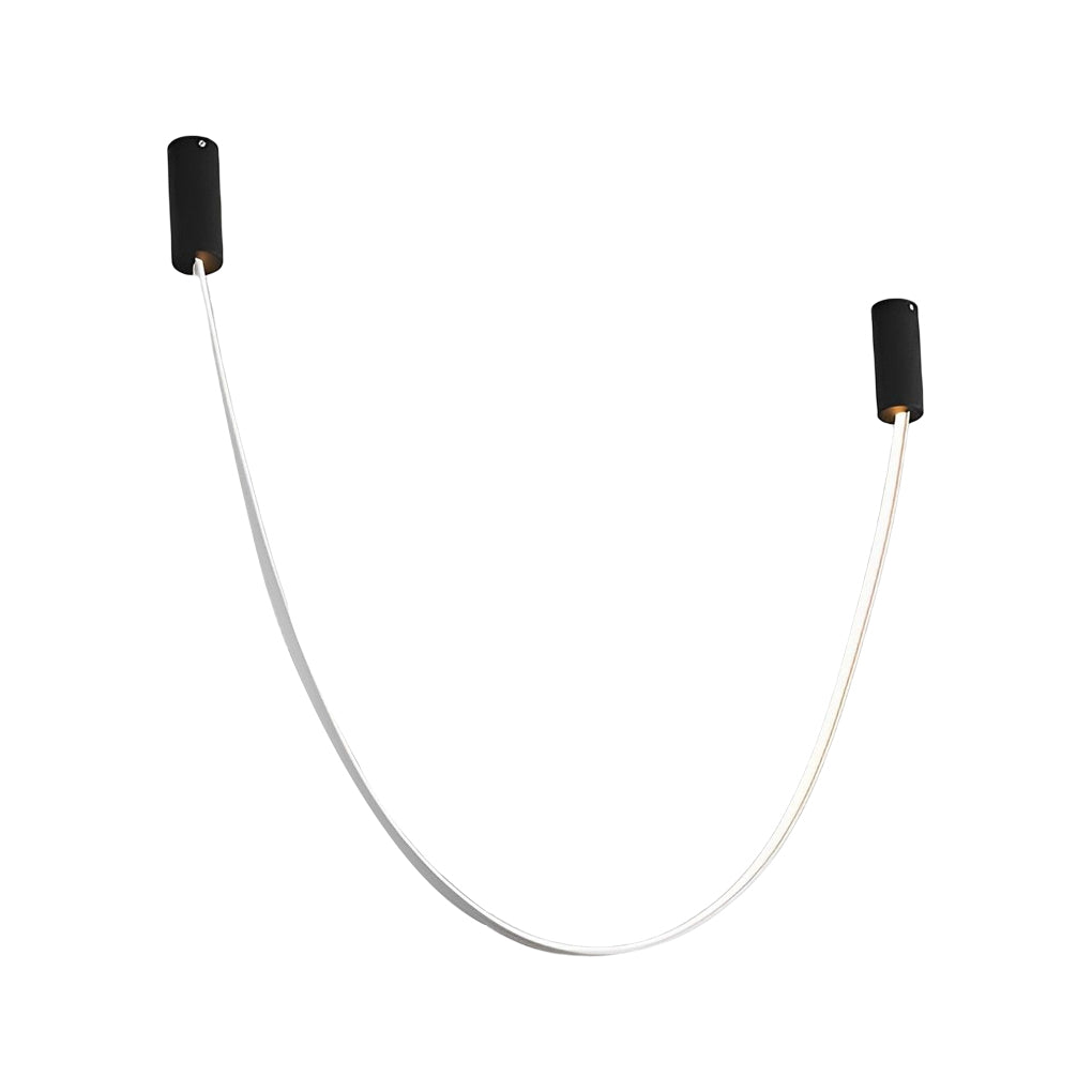 Modern Minimalist Artificial Leather Belt LED Pendant Lighting for High Ceiling Staircase and Villa