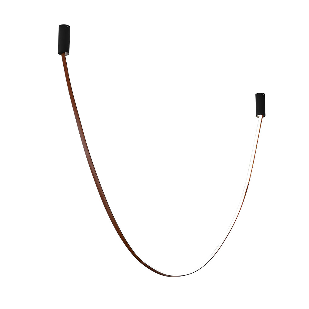 Modern Minimalist Artificial Leather Belt LED Pendant Lighting for High Ceiling Staircase and Villa