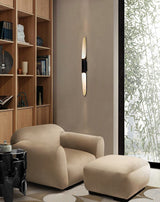 Modern Minimalist Black and Gold Industrial Steel Wall Sconce Light for Indoor Decor