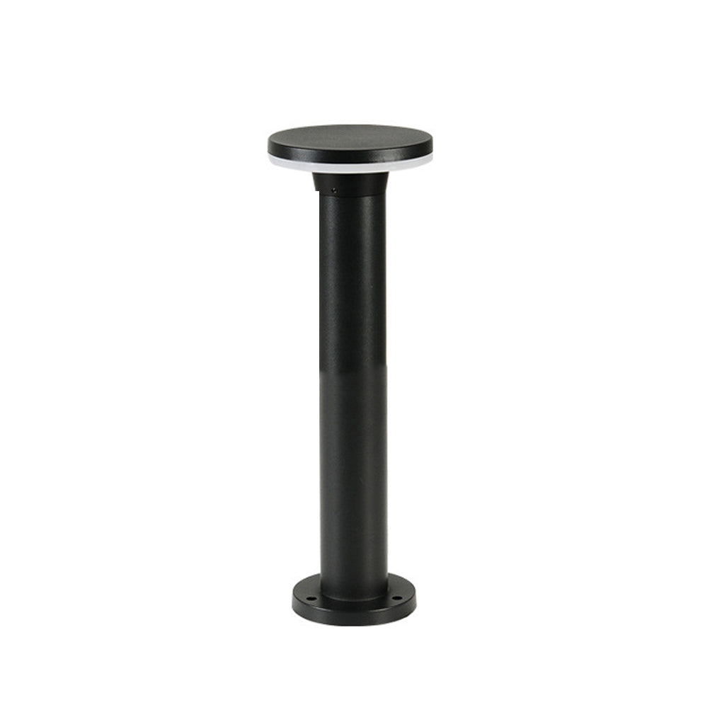 Modern Minimalist Black IP65 Waterproof LED Garden Lawn Path Bollard Landscape Lighting