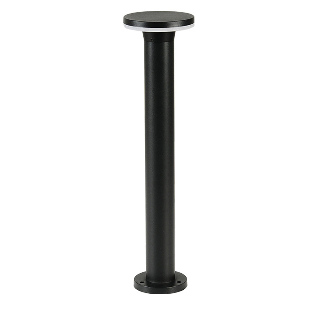 Modern Minimalist Black IP65 Waterproof LED Garden Lawn Path Bollard Landscape Lighting