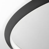 Modern Minimalist Black LED Ring Pendant Light with Adjustable Hanging Cord