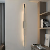 Modern Minimalist Black Linear LED Wall Sconce Nordic Strip Indoor Light Fixture