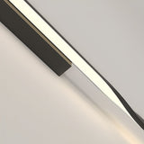 Modern Minimalist Black Linear LED Wall Sconce Nordic Strip Indoor Light Fixture
