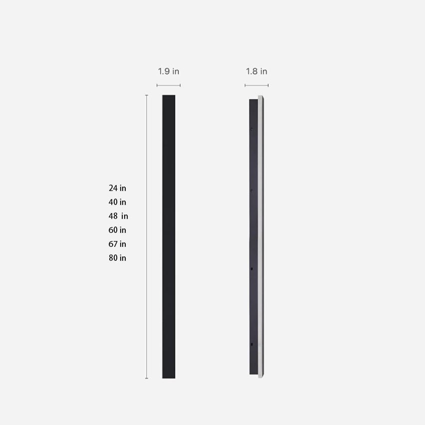 Modern Minimalist Black Outdoor LED Wall Sconce IP65 Waterproof Long Strip Porch Light