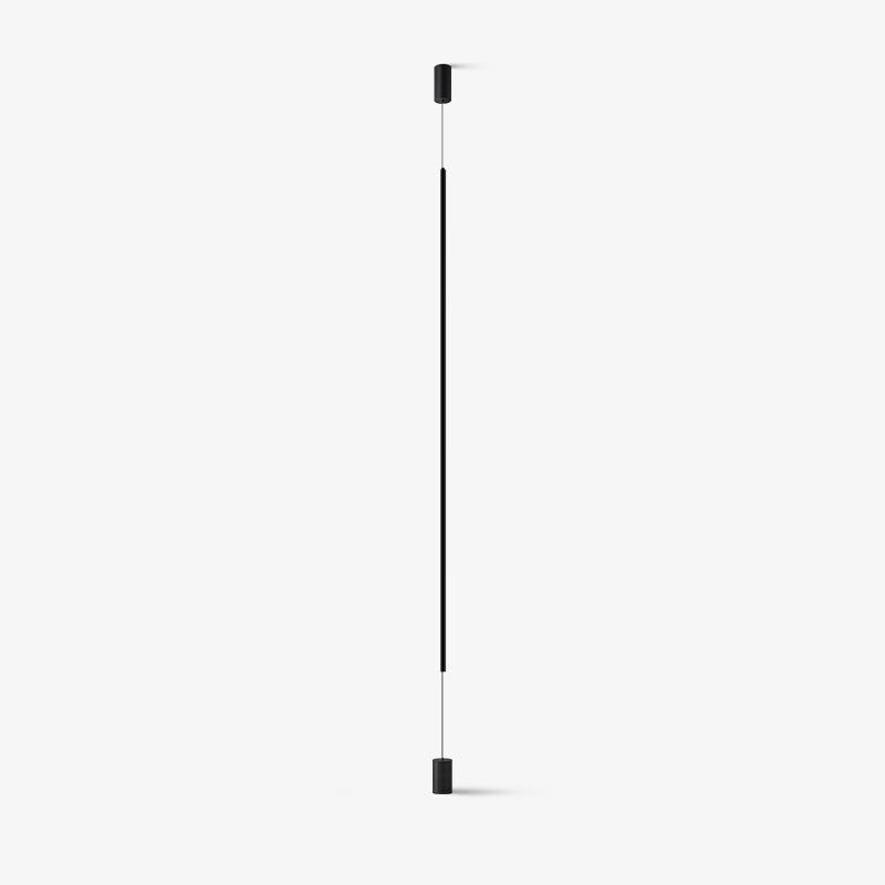 Modern Minimalist Black Slim Vertical LED Pendant Lamp for Contemporary Interiors