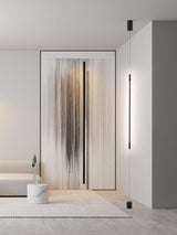 Modern Minimalist Black Slim Vertical LED Pendant Lamp for Contemporary Interiors