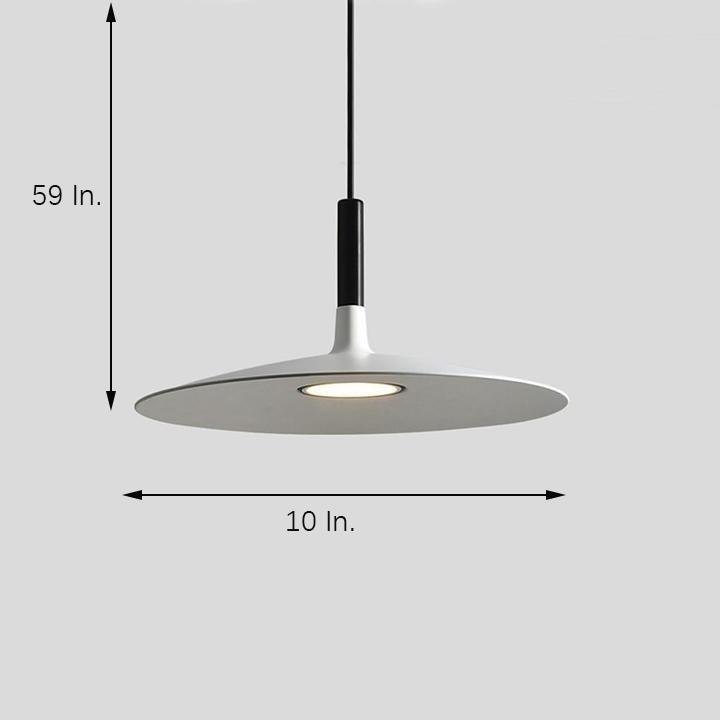 Modern Minimalist Circular LED Pendant Light Round Metal Hanging Fixture for Island